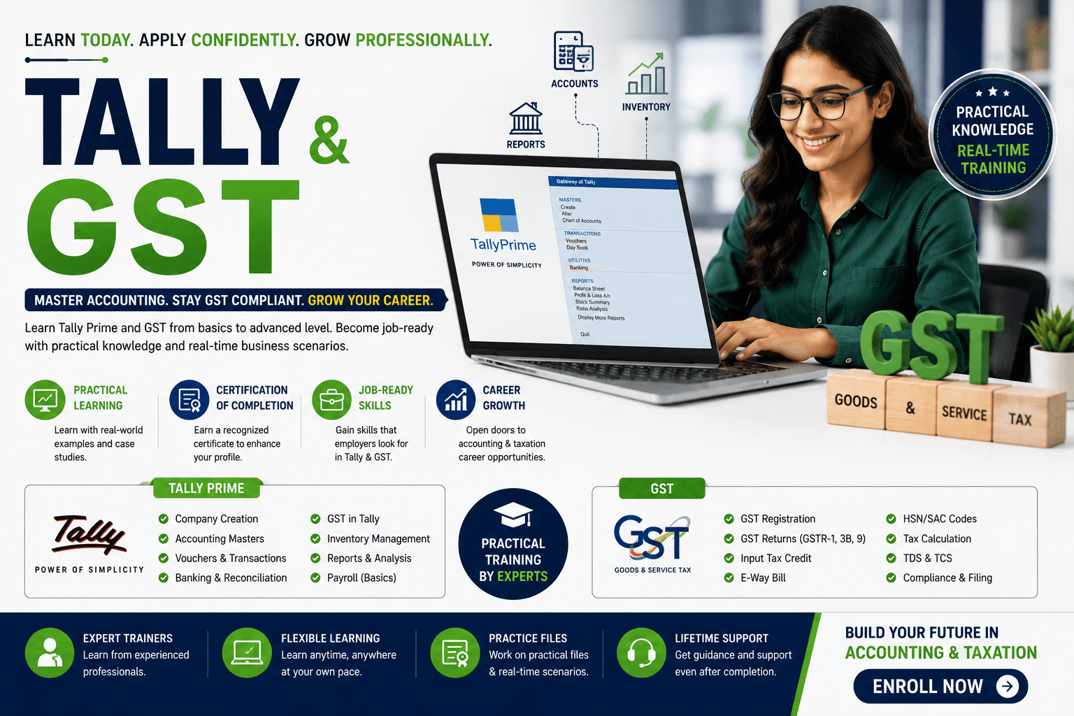 Tally and GST certification training at Exatech, Trivandrum