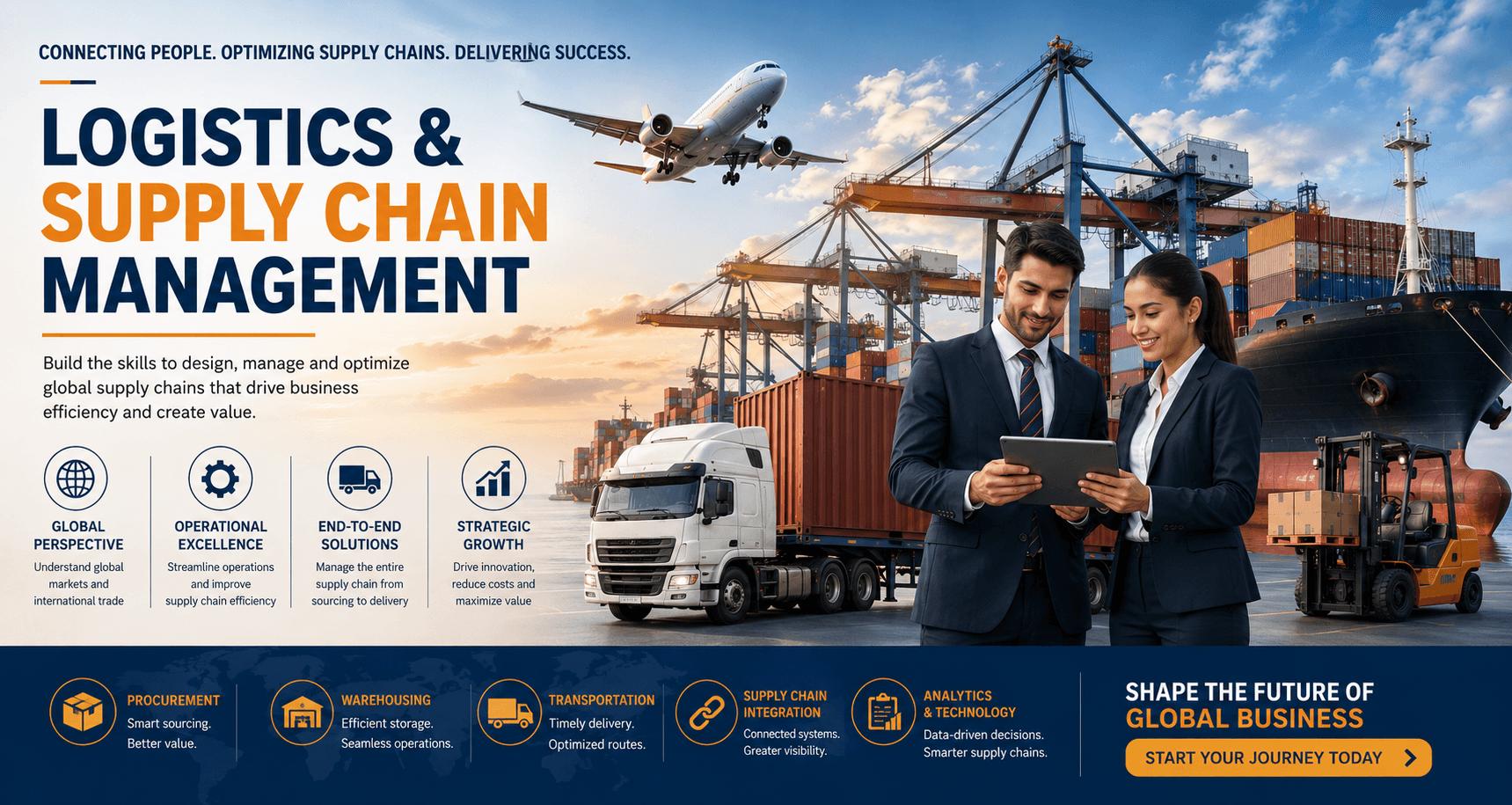 Exatech students studying procurement, inventory management, and supply chain processes
